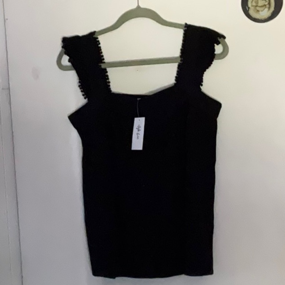 STYLE & CO Medium Black Cotton Mix Top